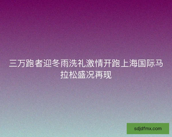 三万跑者迎冬雨洗礼激情开跑上海国际马拉松盛况再现
